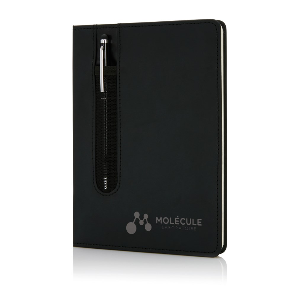 Standaard hardcover PU A5 notitieboek met stylus pen