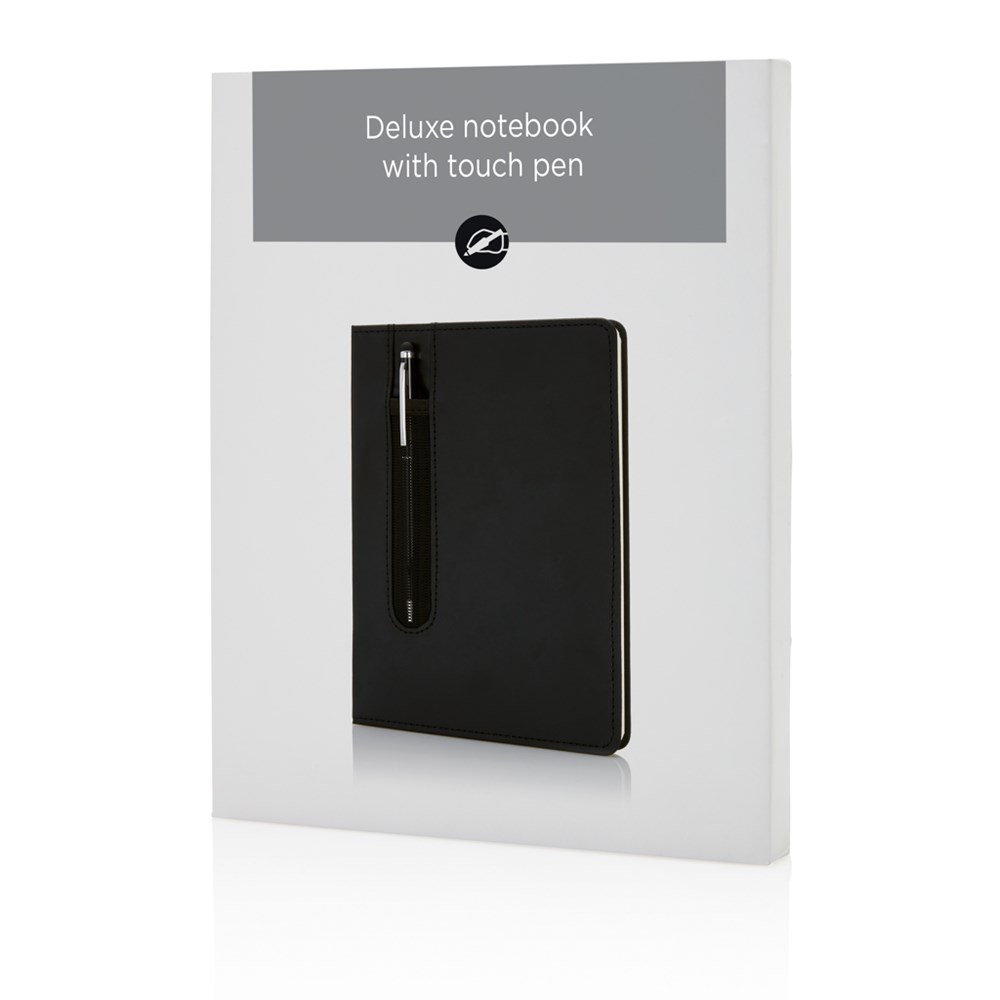 Standaard hardcover PU A5 notitieboek met stylus pen