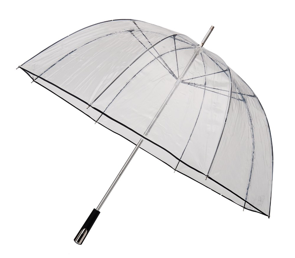 Falcone - Transparant - Handopening - Windproof -  102 cm - Zwart