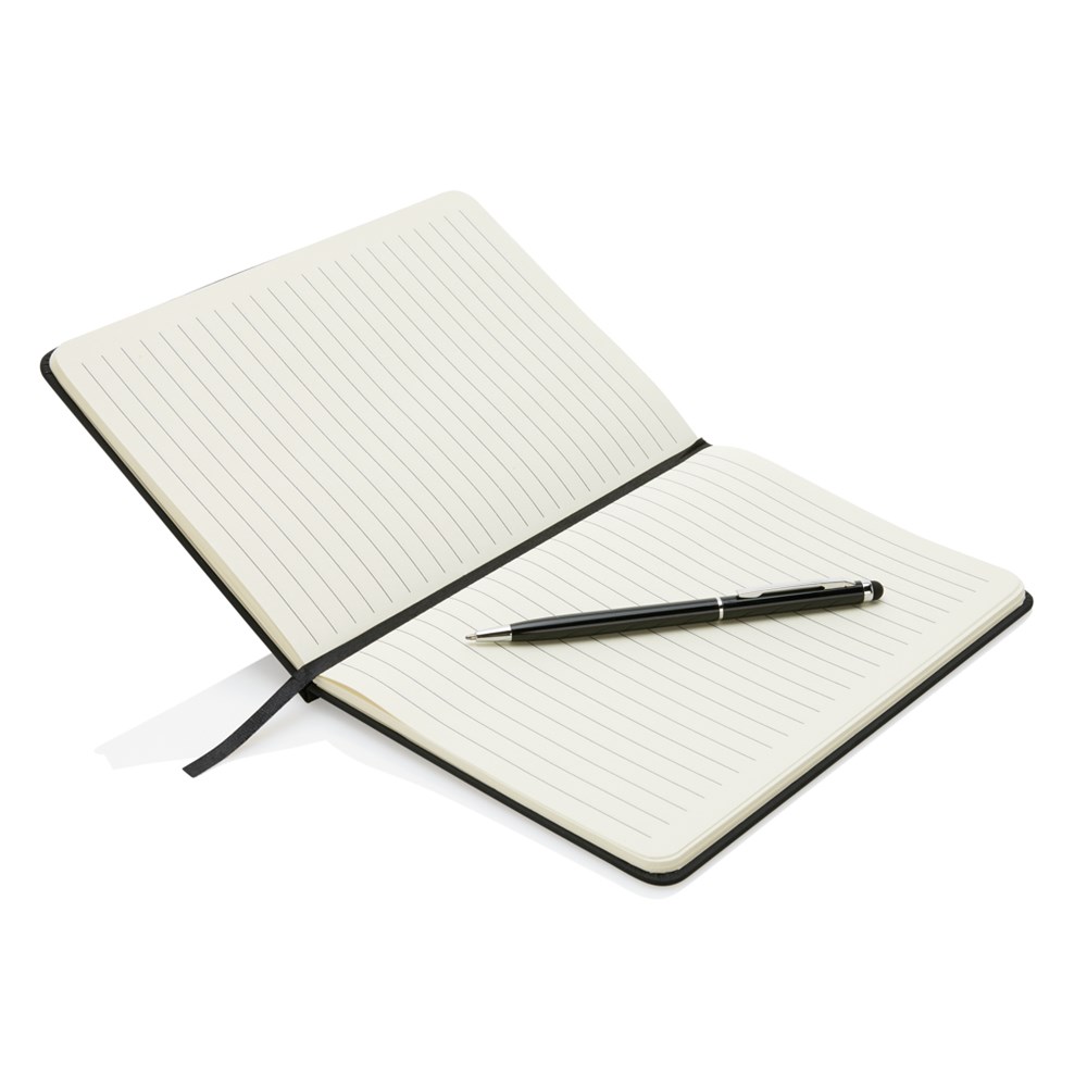 Standaard hardcover PU A5 notitieboek met stylus pen