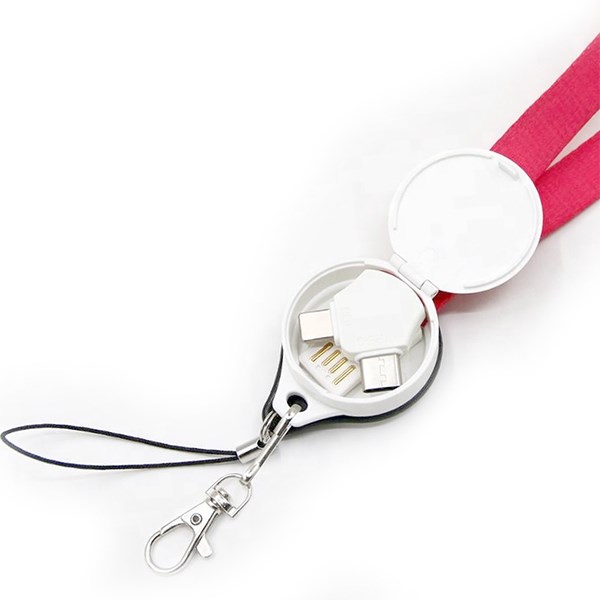 Oplaadlanyard 3 in 1 rond