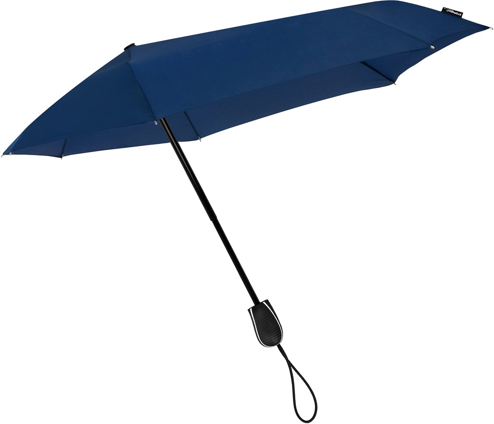 STORMaxi - Arodynamische opvouwbare stormparaplu - Handopening - Windproof -  90 cm - Blauw