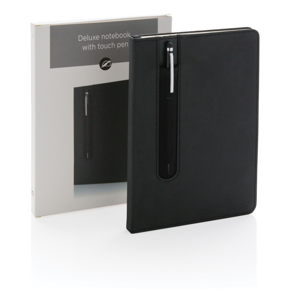 Standaard hardcover PU A5 notitieboek met stylus pen