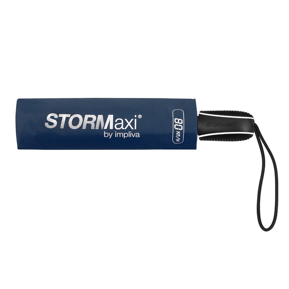 STORMaxi - Arodynamische opvouwbare stormparaplu - Handopening - Windproof -  90 cm - Blauw