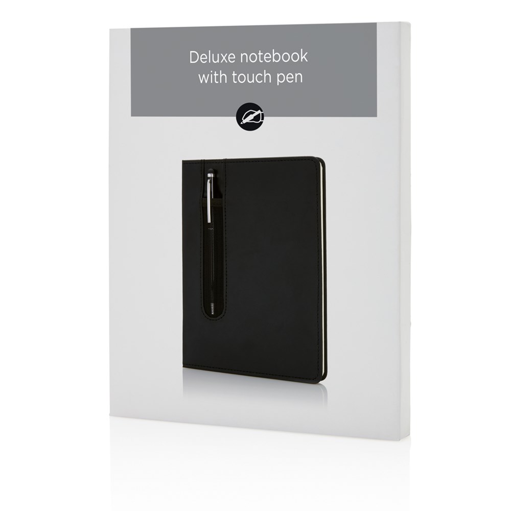 Standaard hardcover PU A5 notitieboek met stylus pen