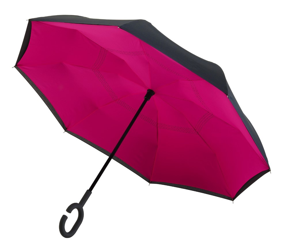 Falconetti - Inside-out - Handopening - Windproof -  105 cm - Zwart / Roze