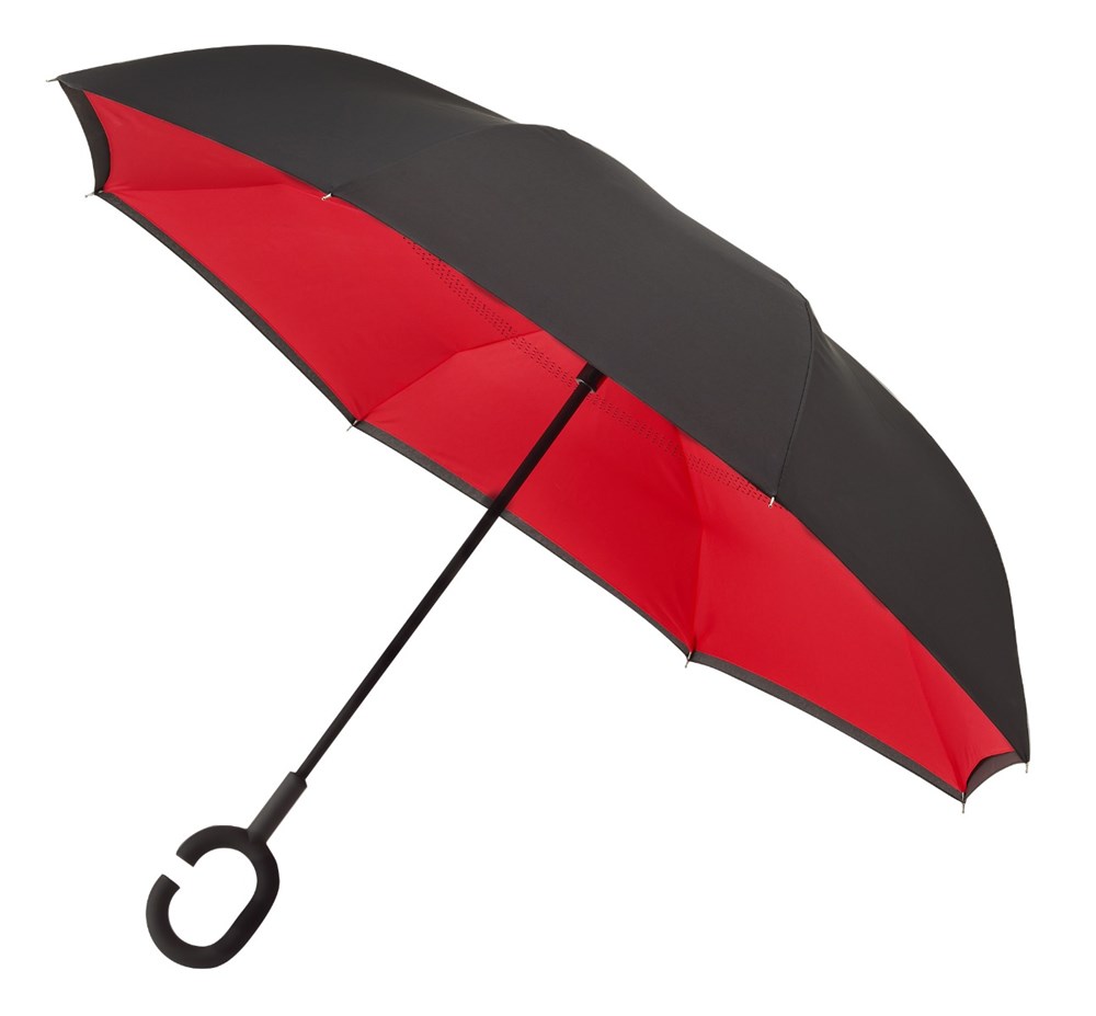 Falconetti - Inside-out - Handopening - Windproof -  105 cm - Zwart / Rood